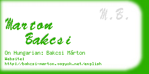 marton bakcsi business card